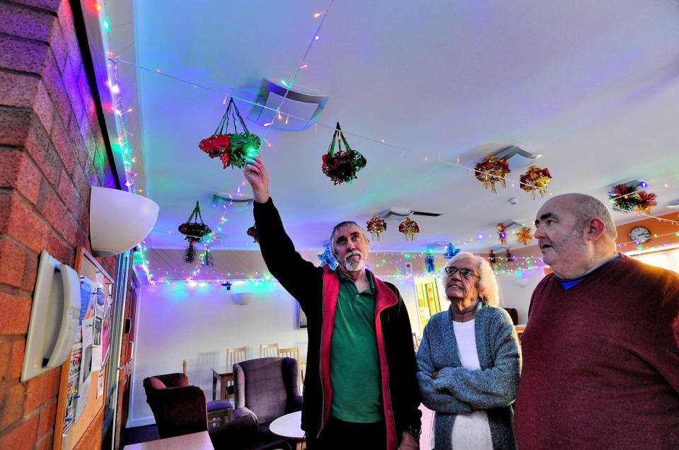 <em>‘Ridiculous’ – residents have been banned from putting up Christmas decorations at their sheltered housing complex (Pictures: SWNS)</em>