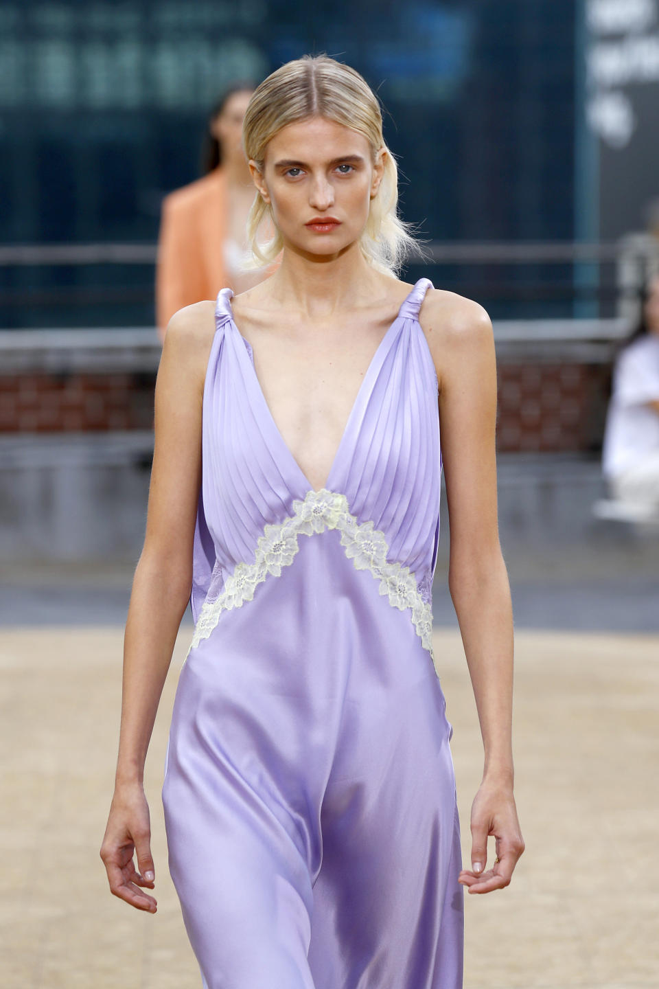 A model walks the runway for Jonathan Simkhai during New York Fashion Week on Sept. 9.&nbsp;&nbsp;