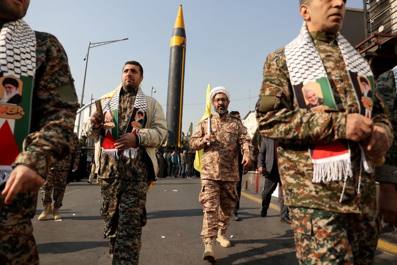 Rally in support of Palestinians, in Tehran