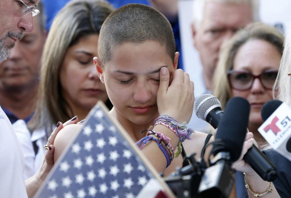 Emma Gonzalez at the rally for gun violence prevention