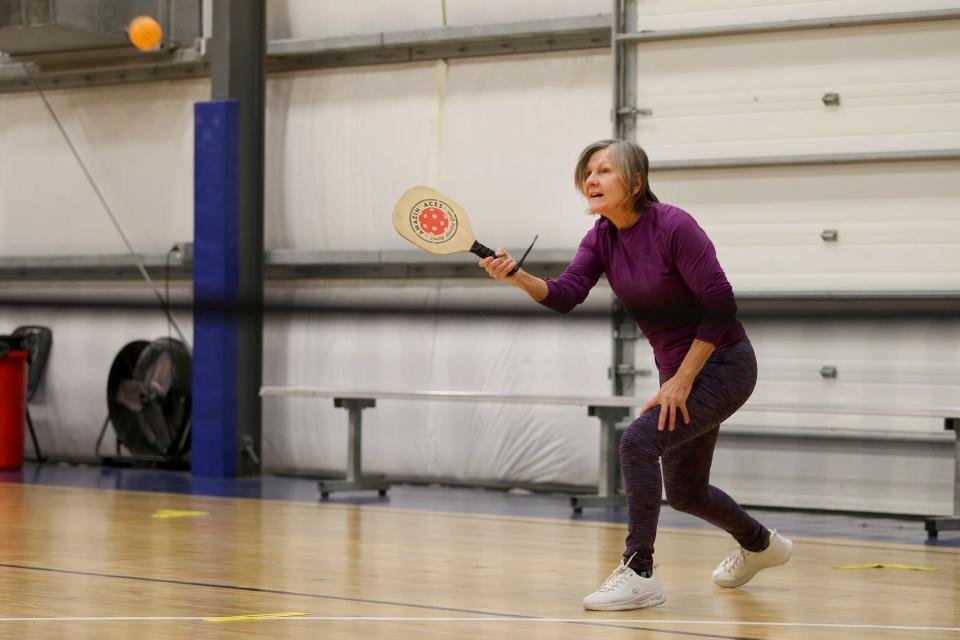 Hampton Rec members play pickleball at Rim Sports Complex on Jan. 5, 2022, in Hampton.