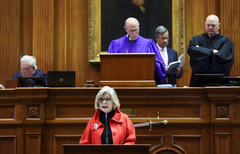 South Carolina state senators debate a six week abortion ban in Columbia