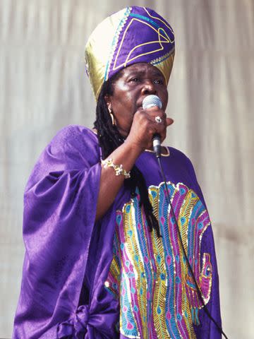 <p>Ebet Roberts/Redferns</p> Cedella Marley Booker performing at Central Park Summerstage.