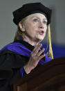 <p>Former Secretary of State Hillary Clinton delivers the commencement address at Wellesley College, May 26, 2017, in Wellesley, Mass. Clinton graduated from the school in 1969. (Photo: Josh Reynolds/AP) </p>