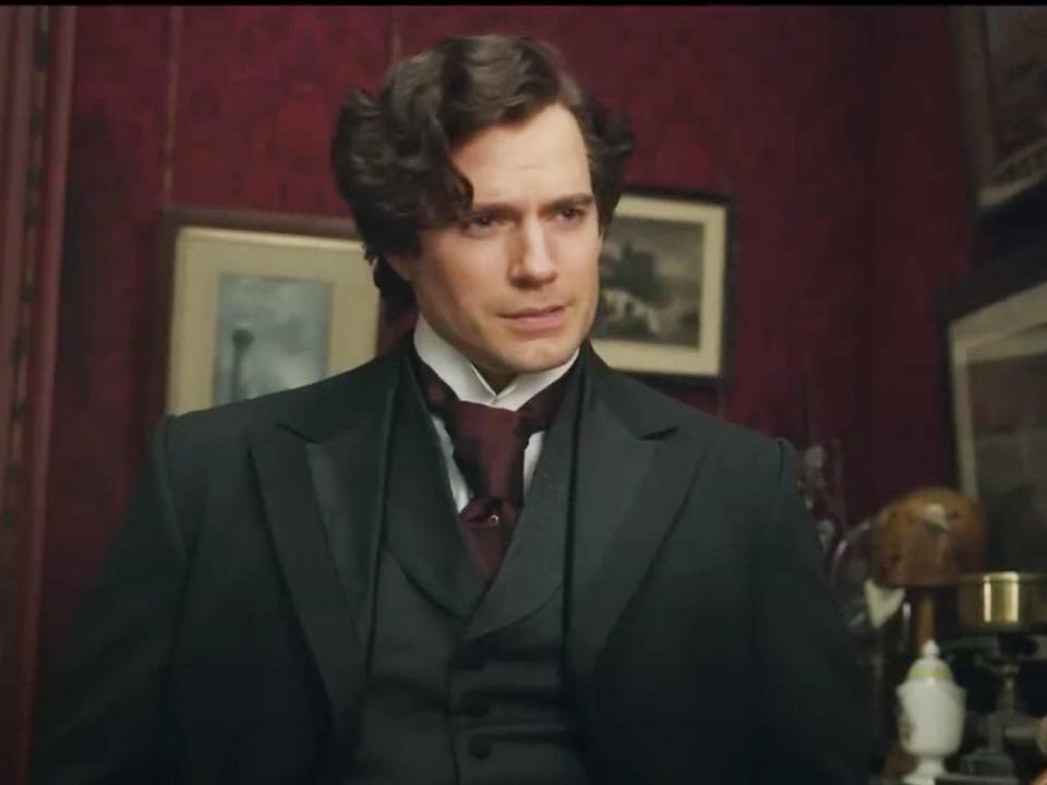 Henry Cavill and Millie Bobby Brown in "Enola Holmes 2."