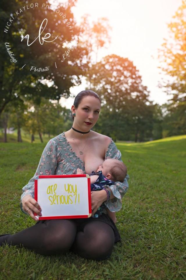 Breastfeeding mom's photo shoot almost ruined by Internet jerks almost