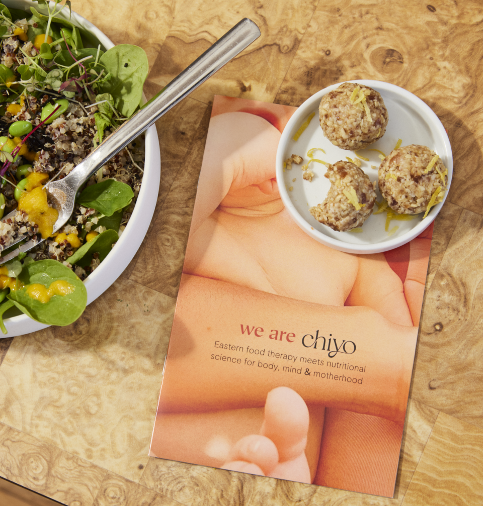 Chiyo booklet and meal - postpartum nutrition