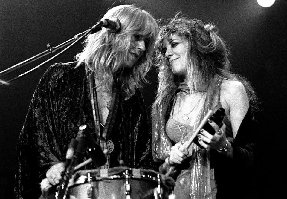 On stage with Stevie Nicks in 1977 - Rick Diamond/Getty Images