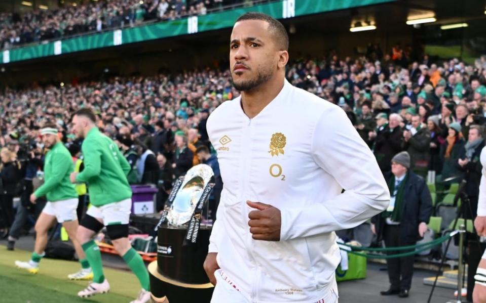 Anthony Watson looks on - Anthony Watson considers joining England player exodus from the Premiership - Getty Images/Dan Mullan