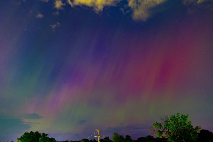 The northern lights in Grand Rapids on May 10, 2024. (Courtesy Sam Brewer)