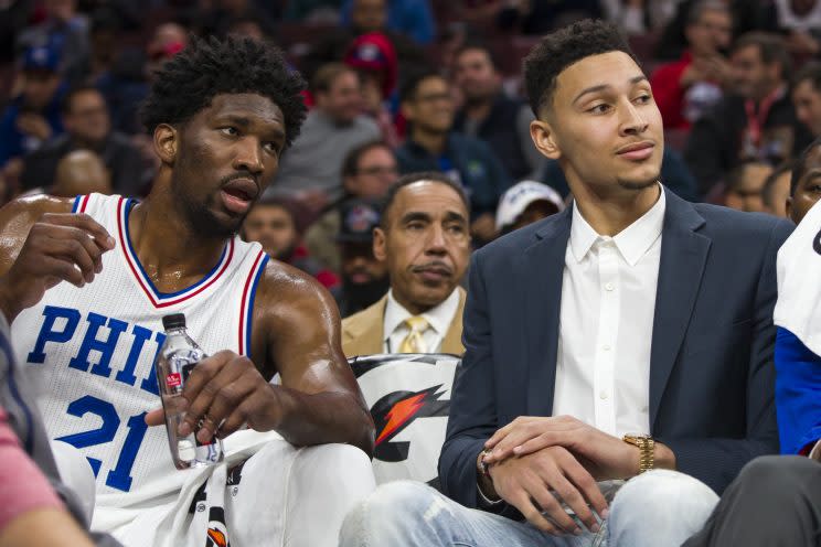 Will Joel Embiid and Ben Simmons play together this season? (AP)