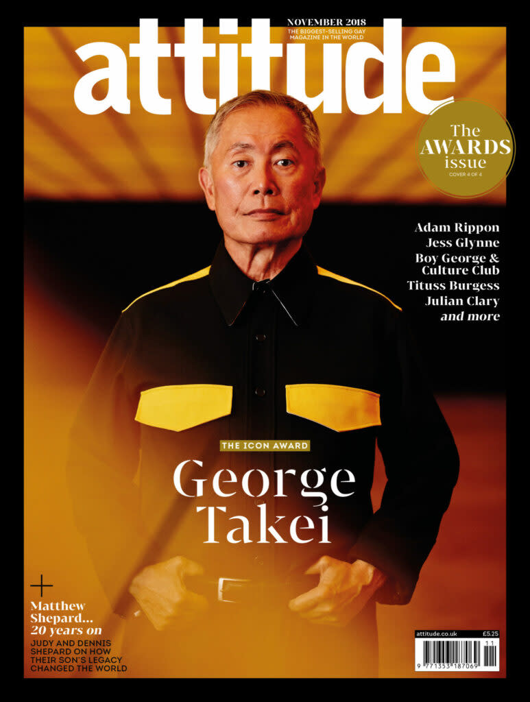 Star Trek’s George Takei also got the cover treatment (Image: Attitude)