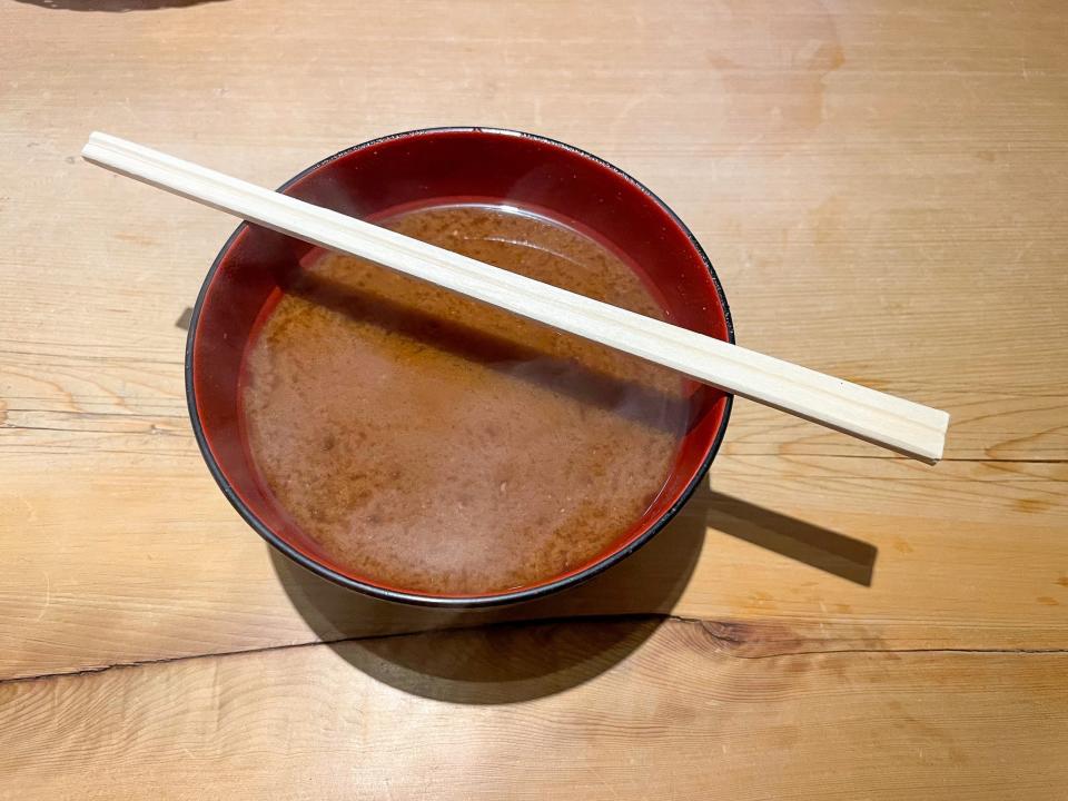 The miso at Onigiri Asakusa Yadoroku in Tokyo.