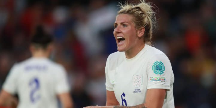 Millie Bright of England during the UEFA Women's European Championship 2022 match against Sweden at Bramall Lane, Sheffield, England, 26th July 2022. Credit: PA Images