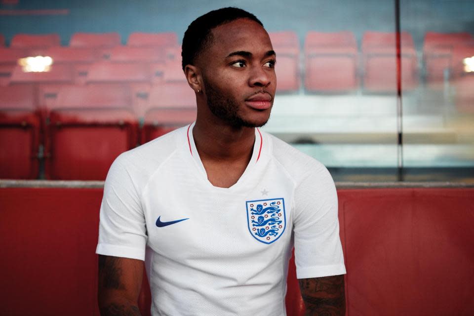 <p>Raheem Sterling is a fan of the new kit. </p>