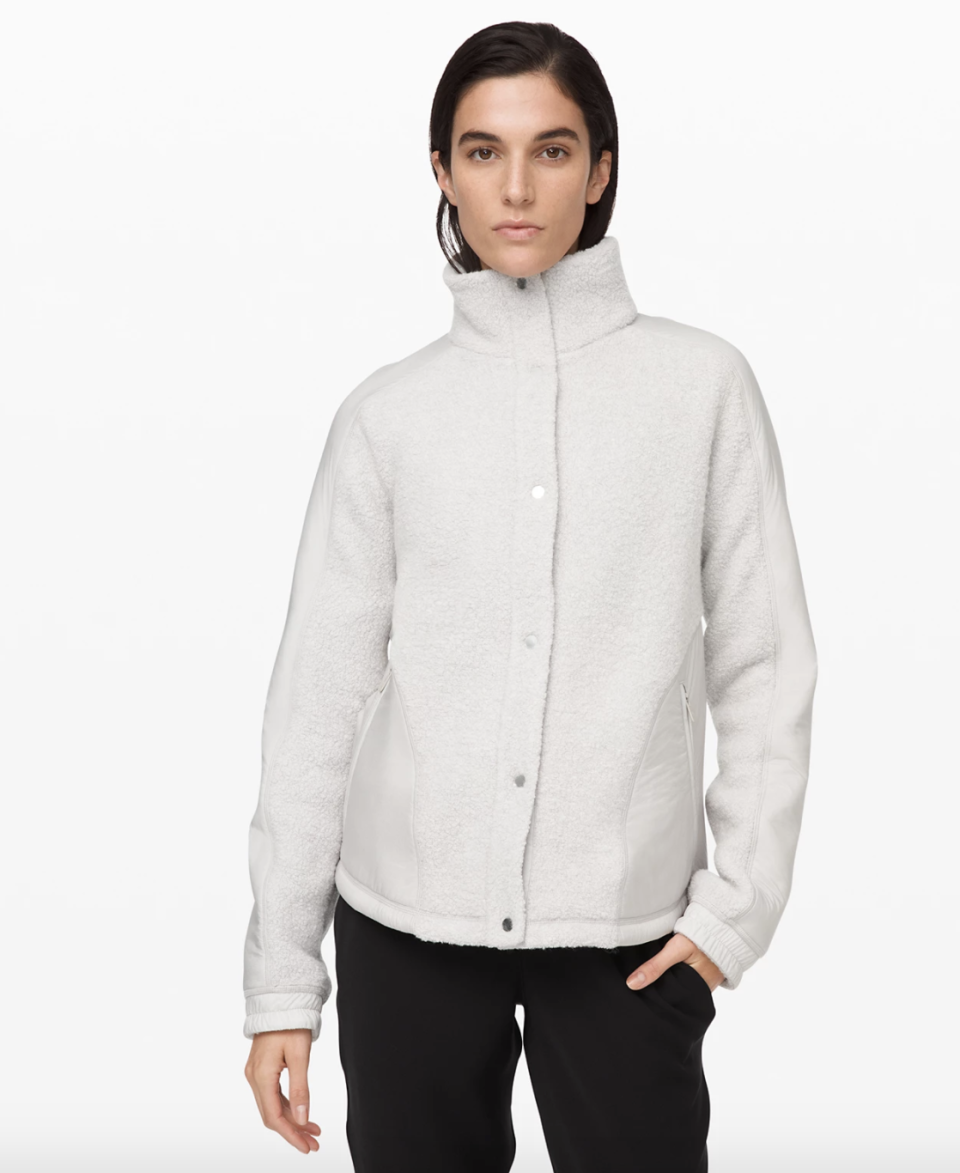 Go Cozy Jacket in heathered ceramic 