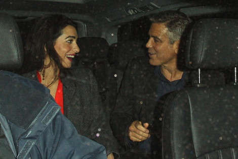 Alamuddin and Clooney in October.