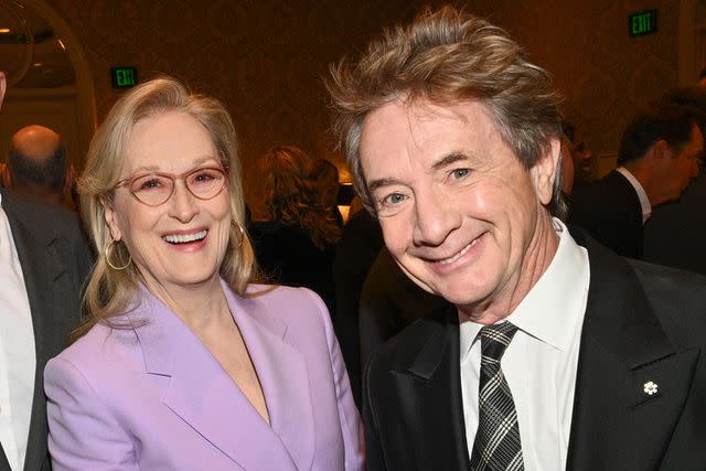 <p>Michael Buckner/Variety via Getty</p> Meryl Streep and Martin Short at the AFI Awards 2024 on January 12, 2024.