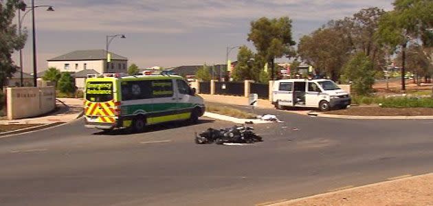 The scene of the fatal crash at Blakeview. Photo: 7News