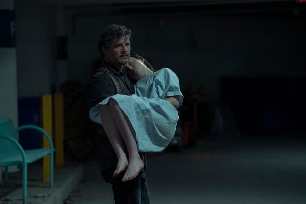From Left: Joel (Pedro Pascal) and Ellie (Bella Ramsey) in the Season 1 finale of HBO’s “The Last of Us.”