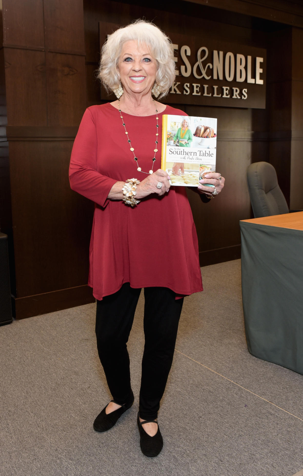 Paula Deen at a signing for her book <em>At the Southern Table</em> at Barnes & Noble at the Grove in L.A. on Oct. 1, 2017. (Photo: Tara Ziemba/Getty Images)