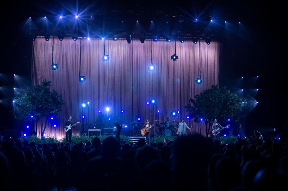 Maren Morris performs at Bridgestone in Nashville , Tenn., Friday, Dec. 2, 2022.