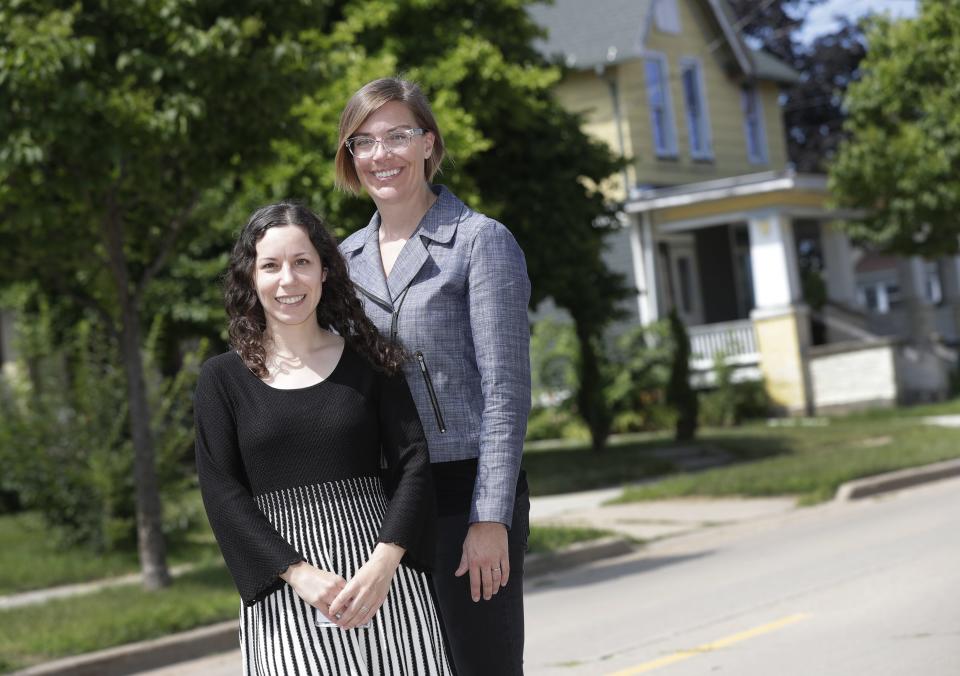 Sadie DiNatale Burda, left, is the Principal Planner with Outagamie County Development and Land Services, and Kara Homan is the Director of Outagamie County Development and Land Services. They are pictured here Tuesday, August 9, 2022, in Appleton, Wis.