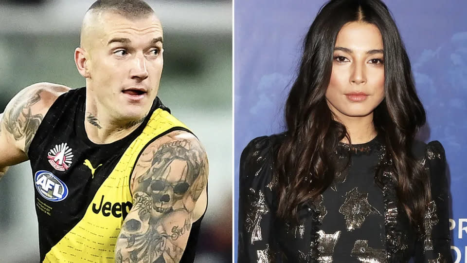 Pictured here, Dustin Martin and Aussie supermodel Jessica Gomes. 