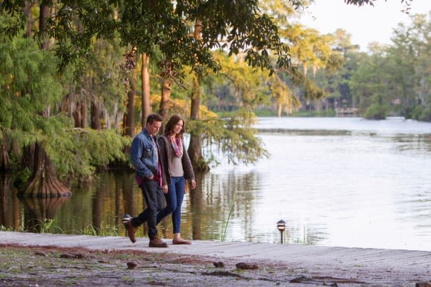 <p>Tucked into the Forest Hills neighborhood of seaside Wilmington, N.C., is a house that served as the main stage for <a href="https://www.hallmarkdrama.com/christmas-in-conway" rel="nofollow noopener" target="_blank" data-ylk="slk:Christmas in Conway;elm:context_link;itc:0;sec:content-canvas" class="link "><em>Christmas in Conway</em></a> (2013). A bittersweet romance, the film showcases a touching labor of love: a husband’s backyard Ferris Wheel construction project for his sick wife. Filming also took place near <a href="https://www.capefearcountryclub.net/" rel="nofollow noopener" target="_blank" data-ylk="slk:Cafe Fear Country Club;elm:context_link;itc:0;sec:content-canvas" class="link ">Cafe Fear Country Club</a>. The stately grounds are an elegant holiday antidote to the chilly Atlantic boardwalk.</p>