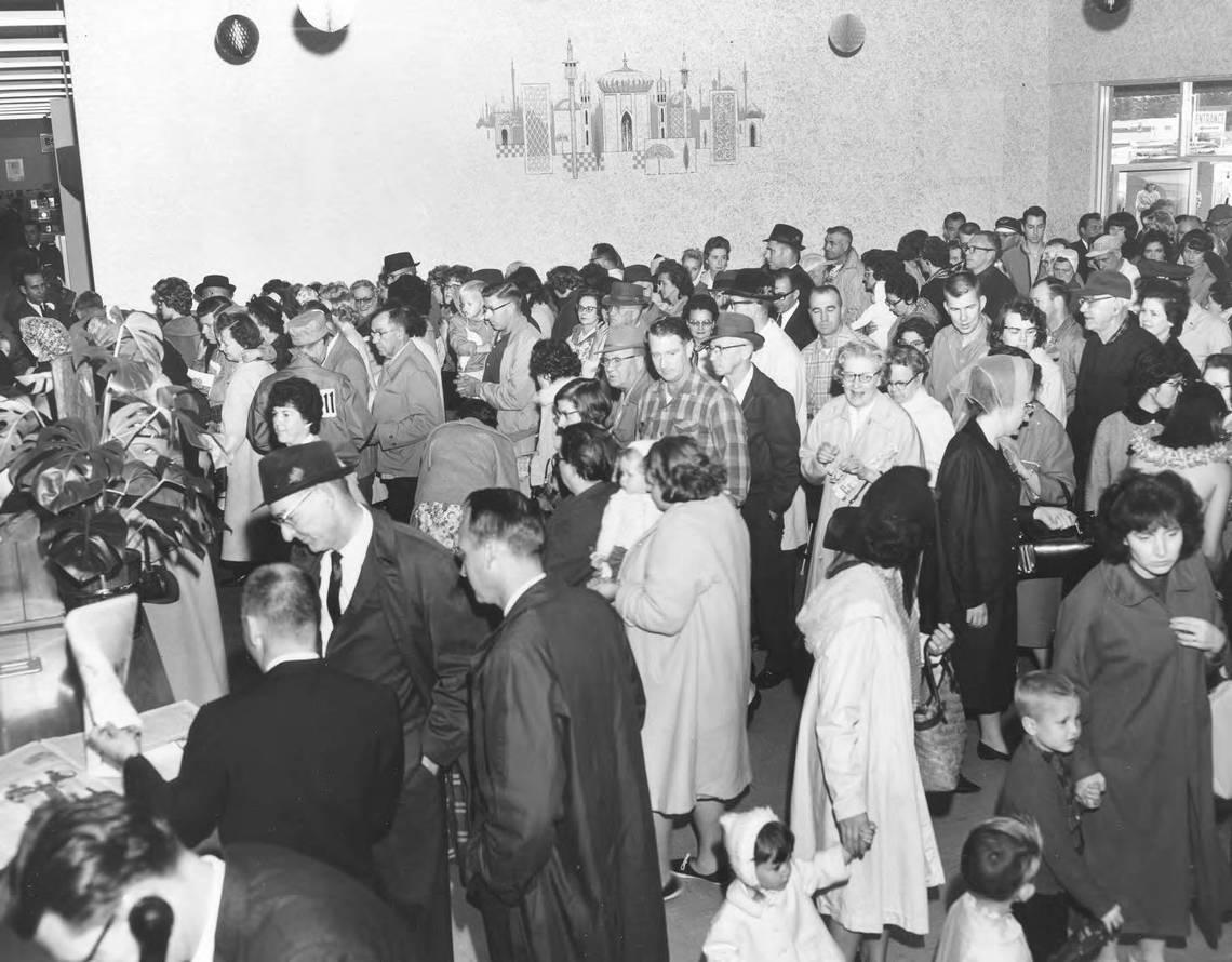 The reopening of Gov-Mart/Baza’r Foods in 1964 in Lakewood when an estimated 20,000 attended the reopening. The site, in 2023, is now set to become a fulfillment center.