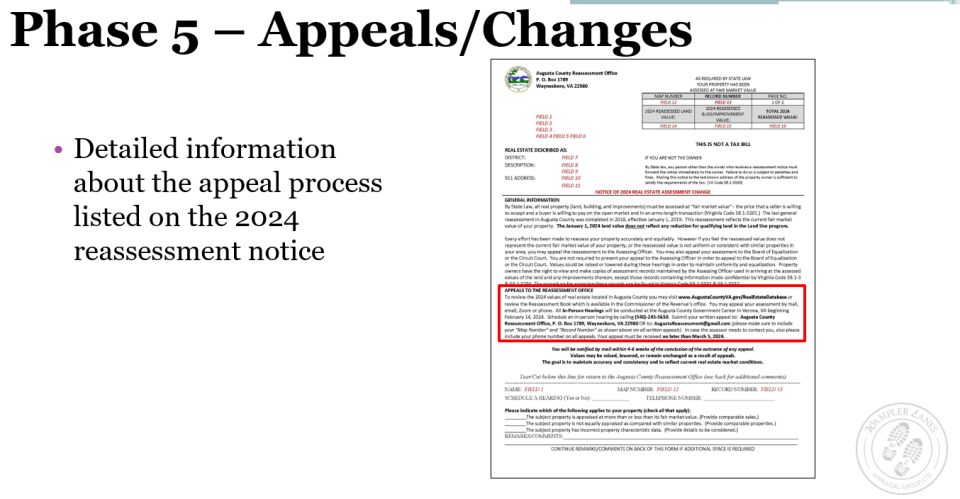 The letter coming with a homeowner's new assessment also has instructions for appeal.