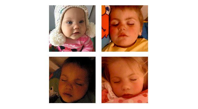 Kelly Webb's hoping she will be able to remain in Australia after her prison release to stay with her young children. Top Left: Shae-Lee (1) , Top Right: Matthew (5), Bottom:  Twins Chase & Nakita (6)