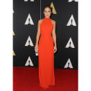 <h2>In A Calvin Klein Collection Gown And Edie Parker Clutch</h2> <p>At the 2015 Governors Awards</p> <h4>Getty Images</h4>