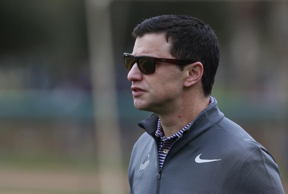 Los Angeles Dodgers President of Baseball Operations Andrew Friedman (AP Photo/Carlos Osorio)