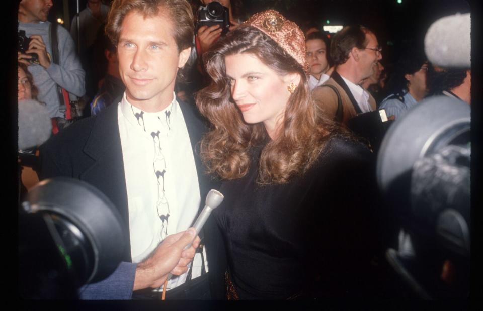 Kirstie Alley attends a film premiere with Parker Stevenson.