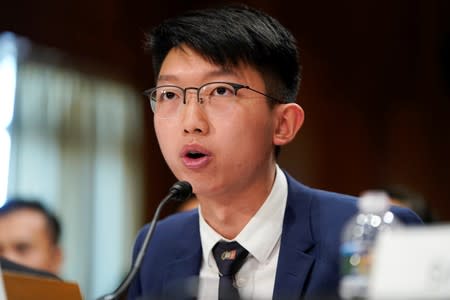 Sunny Cheung, spokesperson of the Hong Kong Higher Education International Affairs Delegation (HKIAD), testifies to Congress in Washington