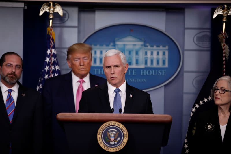 U.S. President Trump holds news conference on the coronavirus outbreak at the White House in Washington