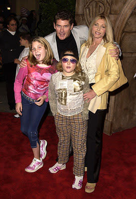 David Hasselhoff , Pamela Bach and family at the Westwood premiere of Warner Brothers' Harry Potter and The Sorcerer's Stone