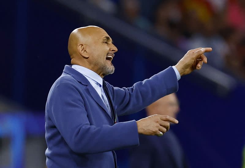 FOTO DE ARCHIVO. Luciano Spalletti, seleccionador de Italia, en el partido contra España de la Eurocopa 2024, en el Arena AufSchalke, Gelsenkirchen, Alemania