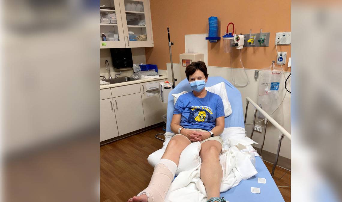 Barbara Ard, who was vacationing from North Carolina, was attacked by a raccoon on Labor Day weekend on Hilton Head. The animal, experts believe, was probably rabid.