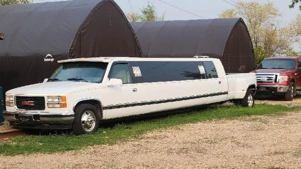 For Sale: GMC Dually Limo Is All About Business in Front, Party in Back photo