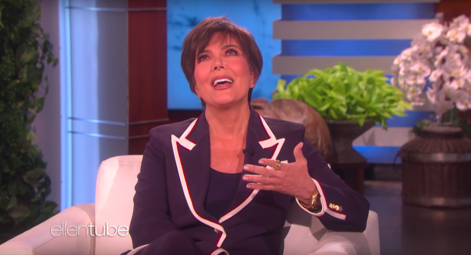 Kris Jenner choked up discussing Tristan’s cheating. Source: YouTube / The Ellen Show