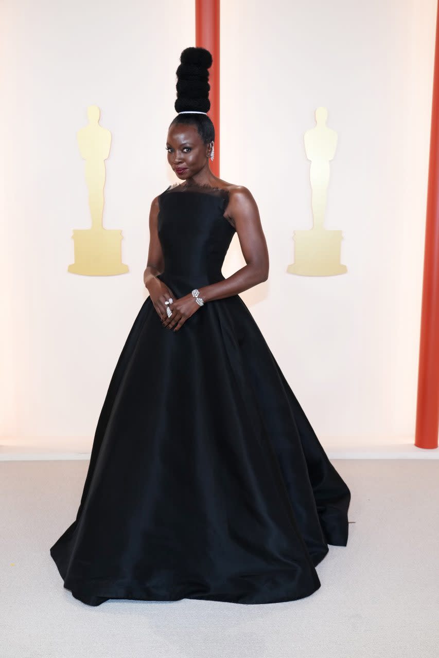 HOLLYWOOD, CALIFORNIA - MARCH 12: Danai Gurira attends the 95th Annual Academy Awards on March 12, 2023 in Hollywood, California. (Photo by Kevin Mazur/Getty Images)