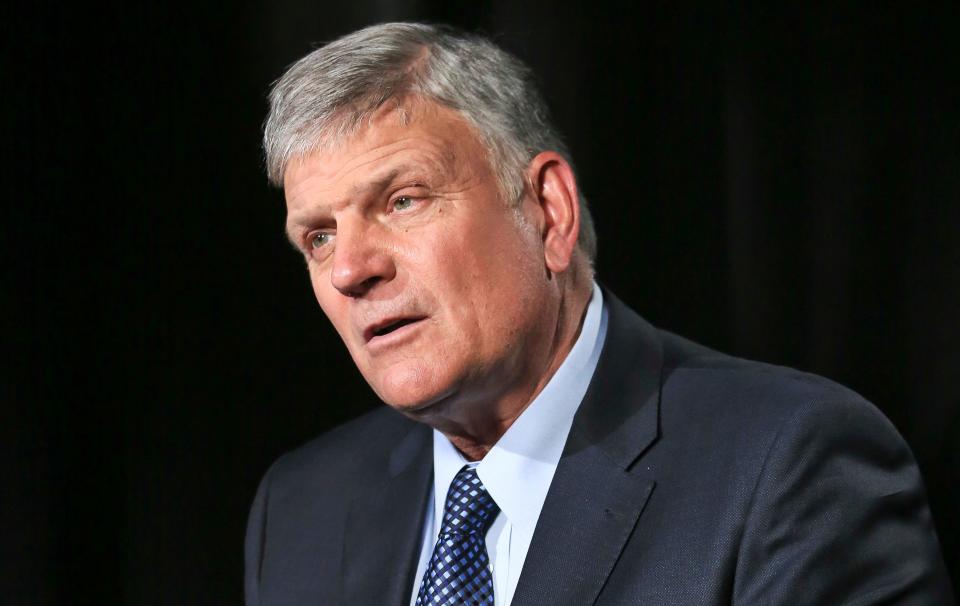 The Rev. Franklin Graham is the son of the late evangelist Billy Graham and CEO of the Billy Graham Evangelistic Association.&nbsp; (Photo: ASSOCIATED PRESS)