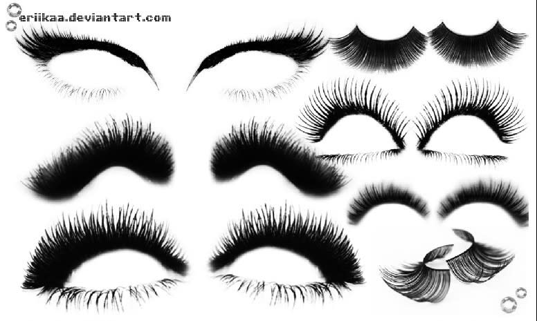 Photoshop eyelash brushes