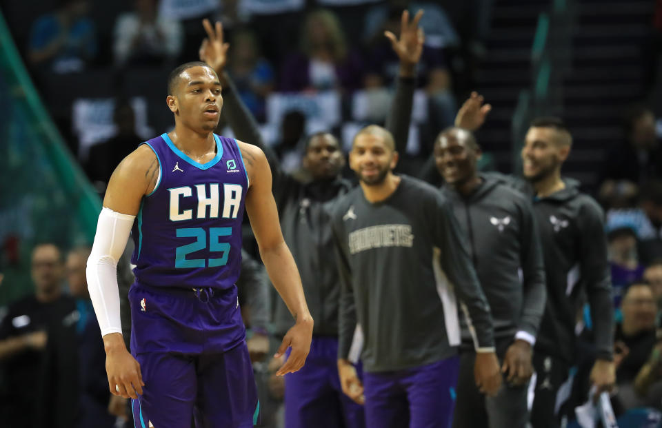 PJ Washington #25 of the Charlotte Hornets