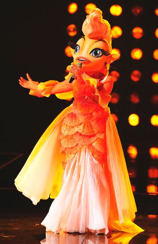 <p>Michael Becker / FOX</p> Goldfish performing on 'The Masked Singer' season 11