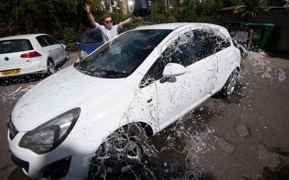 Start by pouring a large bucket of cold water over the car to help loosen the dirt - Eddie Mulholland