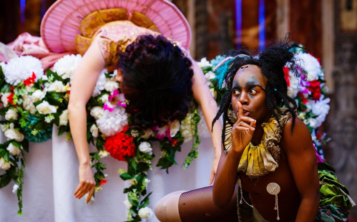 A scene from A Midsummer Night’s Dream performed at the Globe in 2016