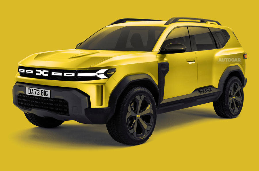 Dacia Bigster render by Autocar